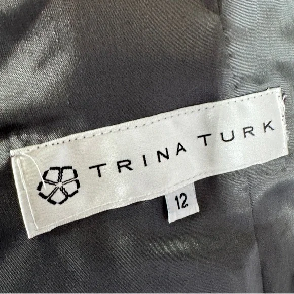 Trina Turk Tweed Jacket Multicolor Fringe Size 12 Career Chic Blazer Quiet Luxe - Picture 10 of 16